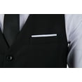 thumbnail image 5 of Wehilion Men's Suit Vest Black Business Formal Dress with 3 Pockets, Prom, Wedding, Waistcoat Vest for Tuxedo ,M, 5 of 5