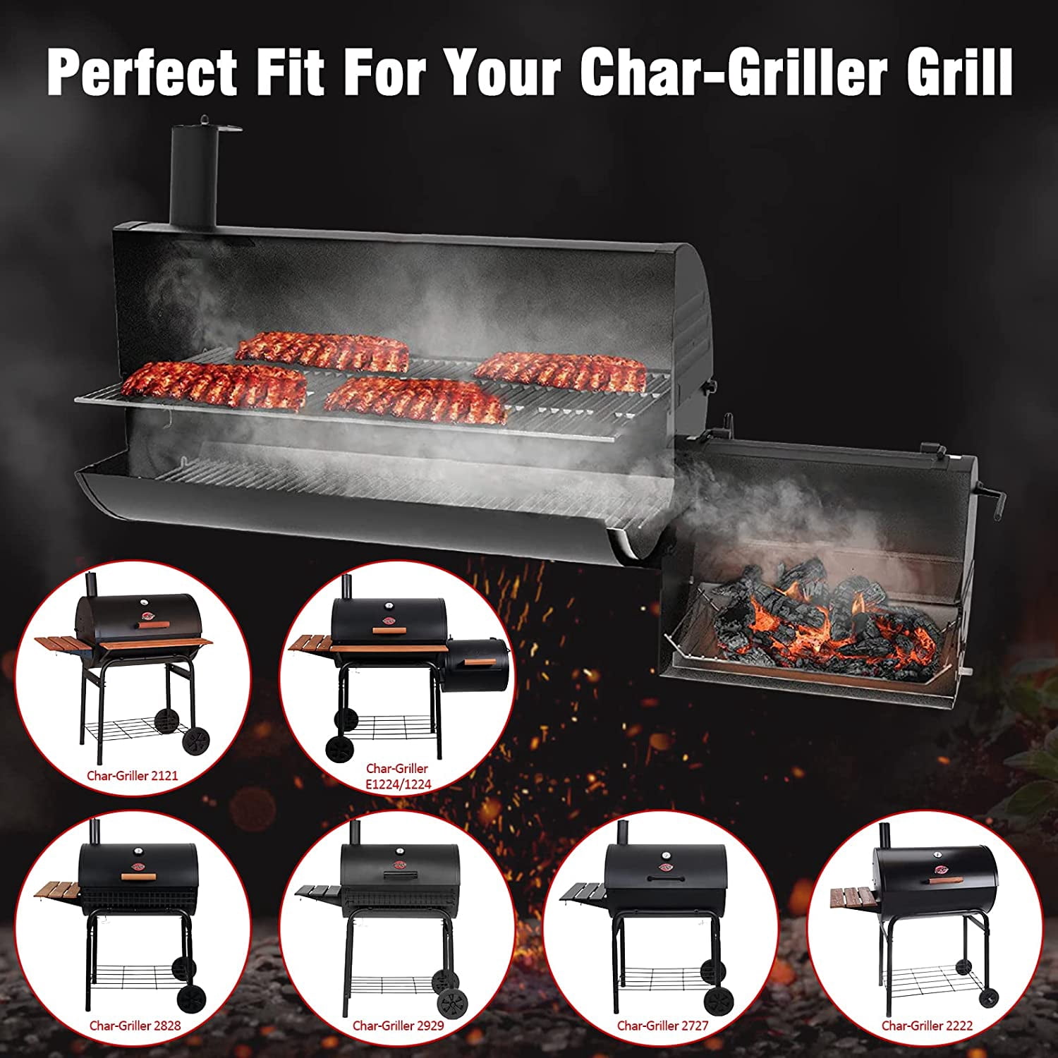 27 Inch Ash Pan Drip Pan Ashpan for Char-Griller 2121 E1224 2828 2929 1224 2727 2222 1324 Charcoal Grill, CB056-036 Ash Pan for Char-Broil 17302056