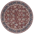 thumbnail image 2 of Safavieh Heirloom Sharla Oriental Polyester Area Rug, Rust/Navy, 6'7" x 6'7" Round, 2 of 11