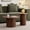 Walnut, variant on Round Nesting Coffee Tables Set 2 Piece for Living Room, Tall Boho Circle Side Tables with Fluted Drum Design, Small Table Set for Bedroom Apartment