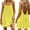 Yellow, variant on Hduncf Backless Cami Dress for Women Fashion Open Back House Lounge Loose Dresses Spaghetti Strap Summer Beach Flowy Sundress Brown XL