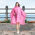 thumbnail image 7 of Yesbay EVA Transparent Hooded Raincoat Adult Unisex Mid-length Poncho with Snap Buttons Waterproof Windproof Hiking Raincoats for Men Women, 7 of 7