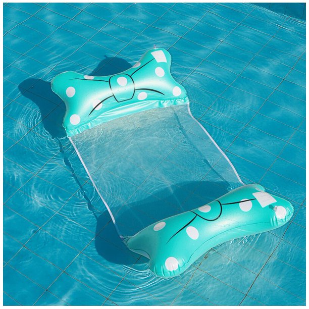 Hamaca de agua flotante plegable, tumbona, colchoneta de piscina inflable, cama flotante, silla, colchón de aire de natación con bomba de aire gratis
