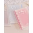 thumbnail image 2 of 1pc Non-Slip Transparent Cover Colorful Loose-Leaf Notebook With Replaceable Pages, Suitable For Student's Study And Office Daily Use, 2 of 5