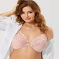 thumbnail image 3 of CHOK Women‘s Front Closure Full Coverage Lace Underwire Racerback Bra, 3 of 6