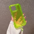 thumbnail image 2 of Dteck Clear Case for iPhone 16 Plus,Shockproof TPU+PC 3-Layer Military Grade Protection Case Anti-Yellowing Back with Wrist Strap for iPhone 16 Plus,Green, 2 of 6