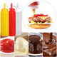 thumbnail image 4 of Juego de 2 dispensadores de alimentos transparentes y duraderos, sin fugas, botella exprimible, accesorio de plancha con tapa para salsas, aceite y condimentos, 4 of 5