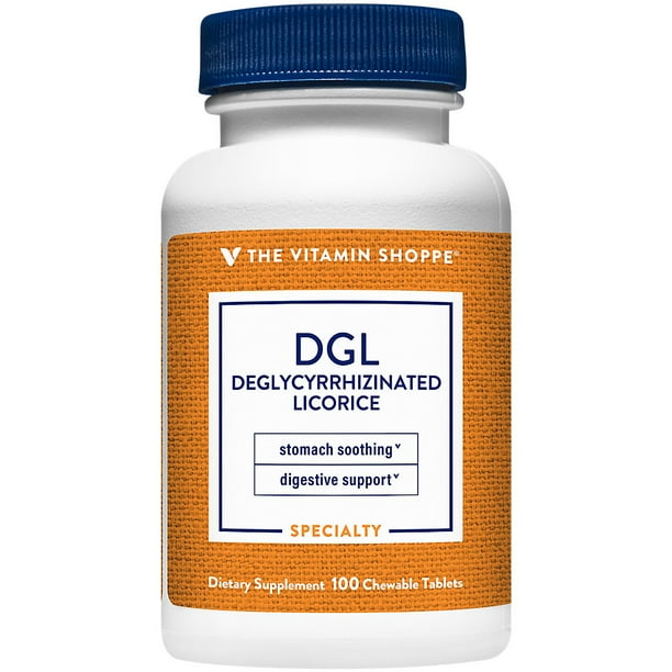 The Vitamin Shoppe DGL (Deglycyrrhizinated Licorice) 760MG, Stomach