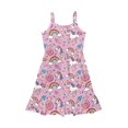 thumbnail image 3 of Uourmeti Cow Print Girls Dresses Spaghetti Strap Summer Dress Cute Midi Tank Twirl Dresses Play Sundress for Kids Girls 3-4T, 3 of 7