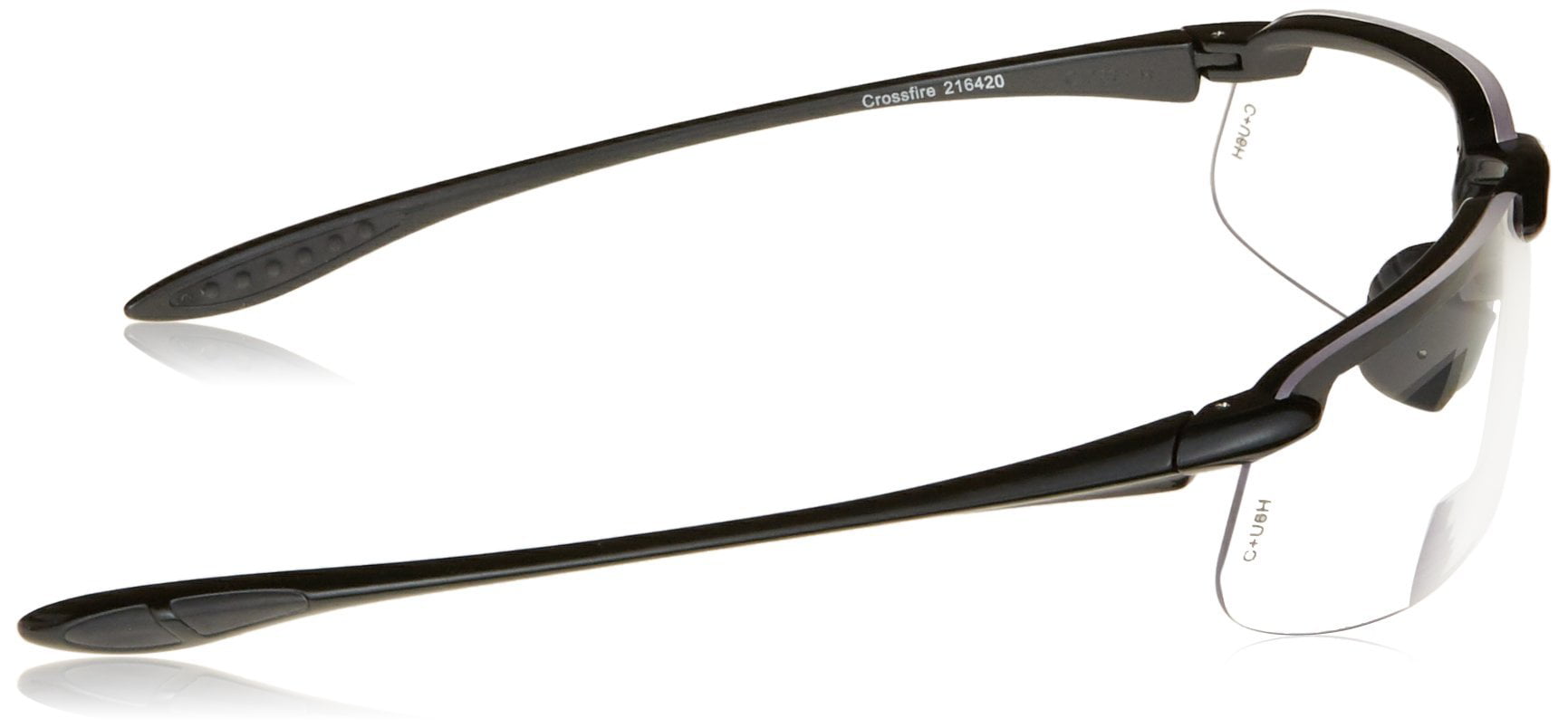 CROSSFIRE ES4 Reader Diopter 2.0 Bifocal Gray Clear Lens Safety Glasses 216420 