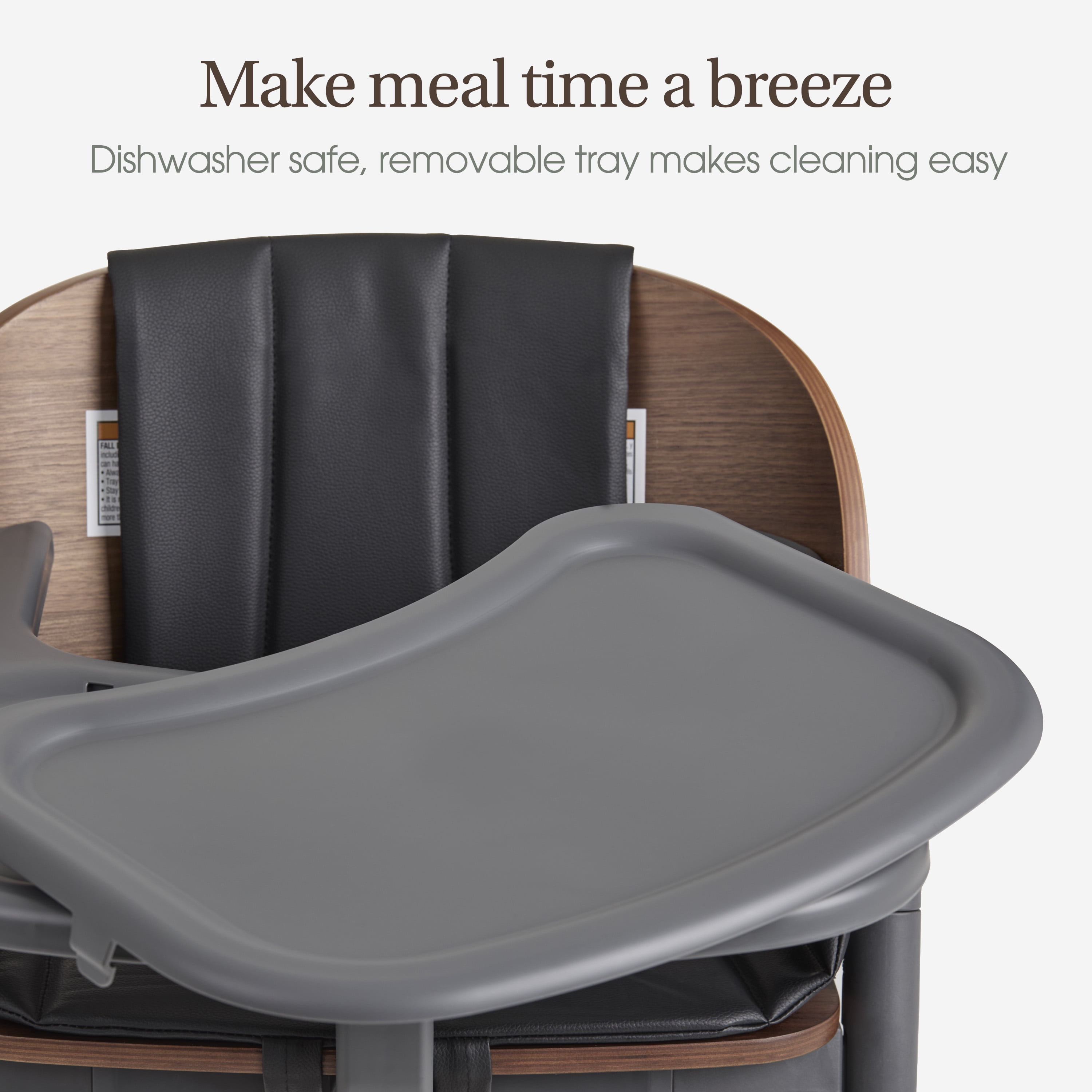 Evolur Step and Savor Convertible High Chair​, Walnut Gray