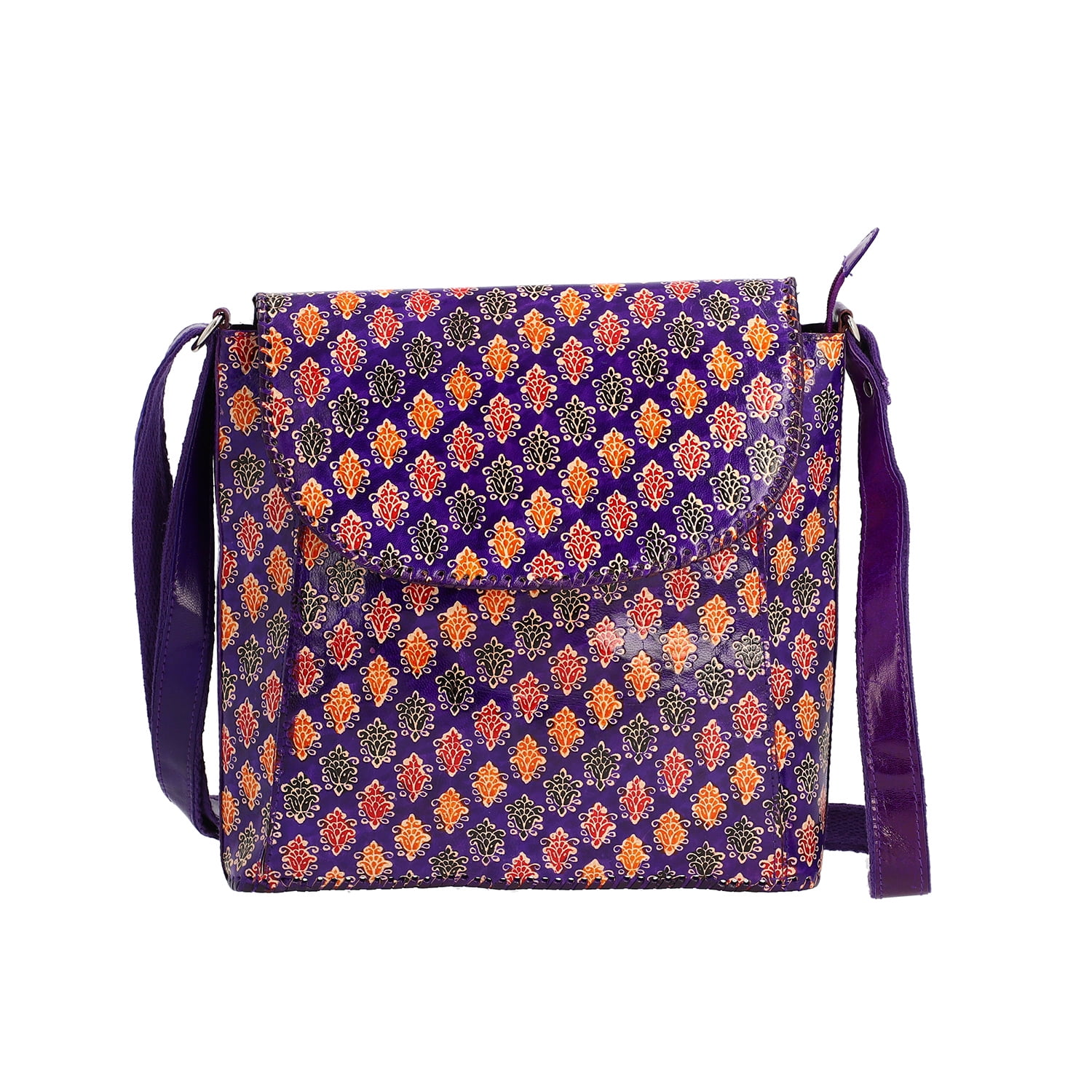 purple sling bag
