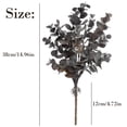 thumbnail image 3 of Dark Gray Artificial Eucalyptus Stems, Real‑Touch Faux Eucalyptus Branches, 14.96 Inch Fake Eucalyptus Greenery Picks, Rustic Vase Filler for Modern Home Table Arrangement, 3 of 6