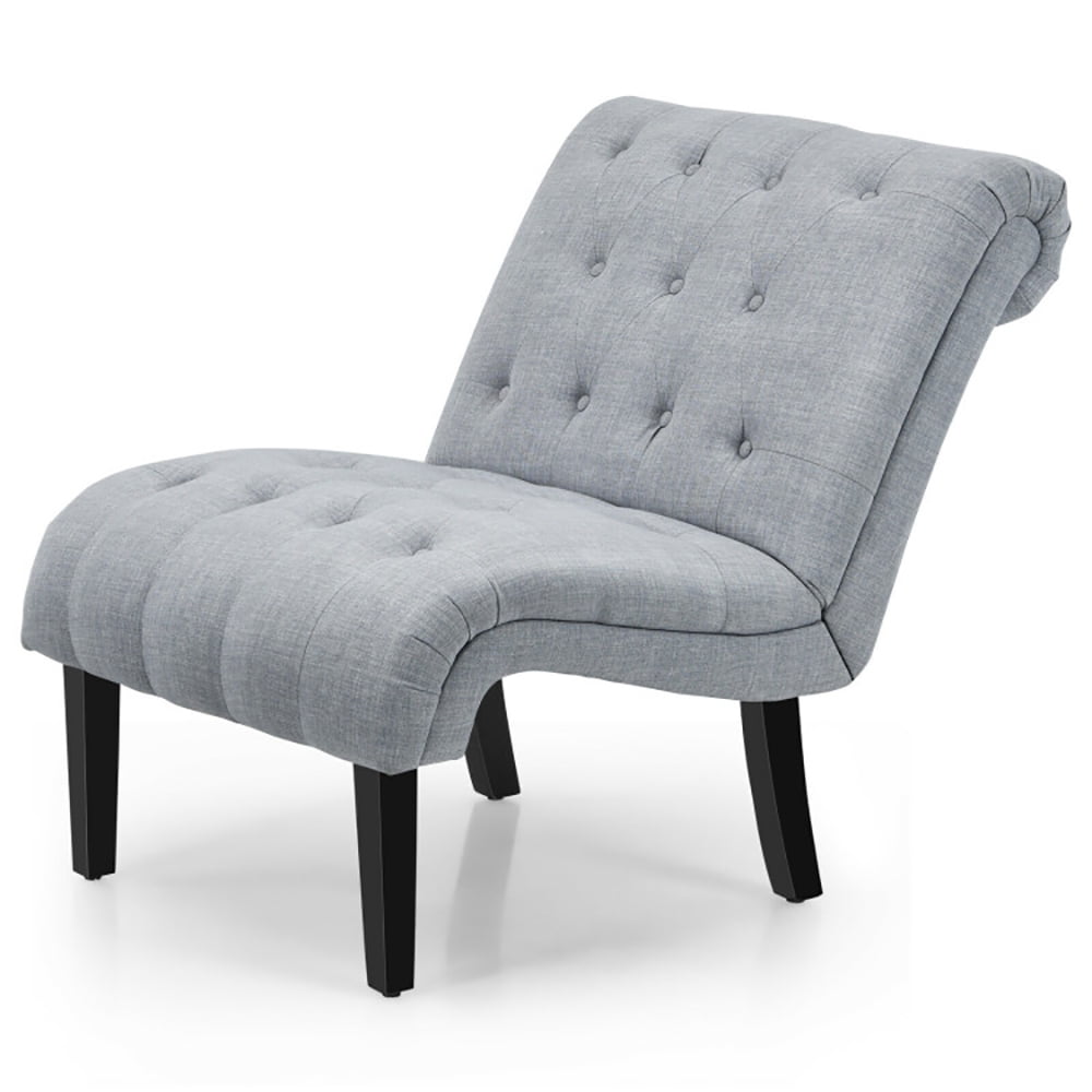 Finihen Armless Accent Chair, Cotton Linen Fabric Armless Accent Chair with Adjustable Foot Pads, for Living Room, Bedroom, Light Gray Finihen Armless Accent Chair, Cotton Linen Fabric Armless Accent Chair with Adjustable Foot Pads, for Living Room, Bedroom, Light Gray