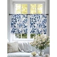 thumbnail image 4 of Blue Eucalyptus Leaves Sheer Curtains for Living Room Bedroom Spring Botanical Greenery Sheer Curtains 54 Inch Long 2 Panels Set Light Filtering Curtain Window Treatments Drapes for Dining Room, 4 of 6