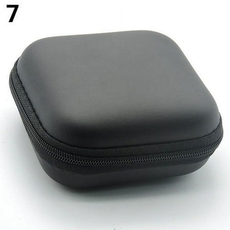 Besufy Square Pocket Hard Case Storage Bag for Headphone Earphone Earbuds TF SD Card
