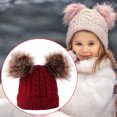 thumbnail image 2 of GHSOHS Cowboy Hat Beanie Trucker Hat Cotton Lined Boys Girls Hat Cap Hat Knitted Kids Pom Winter Toddler Hat Baby Hats Bucket Hats Fashion Caps Red Skullies & Beanies Fascinators Hats for Women, 2 of 6