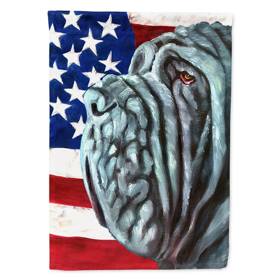 Neapolitan Mastiff USA Patriotic American Flag Garden Flag