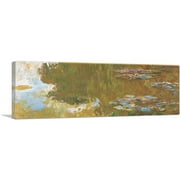 ARTCANVAS The Water Lily Pond 1917 Canvas Art Print by Claude Monet - Size: 48" x 16" (1.50" Deep)