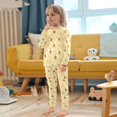 thumbnail image 4 of FORMRS Long Sleeve Top and Pants Pajama Set for Niños 2-Piece Sleepwear, Sizes 18M-8Y, Cute Bee Pattern, 4 of 6