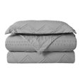 thumbnail image 5 of Swift Home Diamond Textured Soft Touch Duvet Cover Set, All Season Bedding with Zipper Closure, Includes Pillow Shams, Twin, Light Gray, 5 of 5