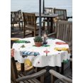 thumbnail image 2 of Outdoor Tablecloth with Umbrella Hole for Patio/Picnic/Party/Camping, Cartoon Truck Waterproof Table Cloth Round Cover Washable, Funny Cute Colorful Car Tree Polka Dot (Dia 60"), 2 of 8