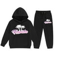 thumbnail image 3 of LIUYUNNN Kids Sweatsuit Set for Girls 2 Piece Long Sleeve Tree Black Hooded Sweatshirt Leggings Pants Fall Clothes Little Girls Clothes 3-4 Years Boys Girls Fall and Winter Outfits, 3 of 3