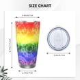 thumbnail image 4 of Susaid Colorful Tie Dye Print 20oz Car Cup,Insulated Coffee Cup Fully Spill Proof Travel Coffee Mug, Stainless Steel Tumbler for Work Home Outdoor Car-Straw Two-piece Set, 4 of 8