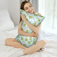 thumbnail image 4 of Silk Pillow Case for Hair And Skin Queen - Cute Avocado Pink Love Blue Cooling Sleep Throw Pillow Covers Standard Size 20x30in, comfort Satin Pillowcase with Zipper for Women Men, 4 of 7