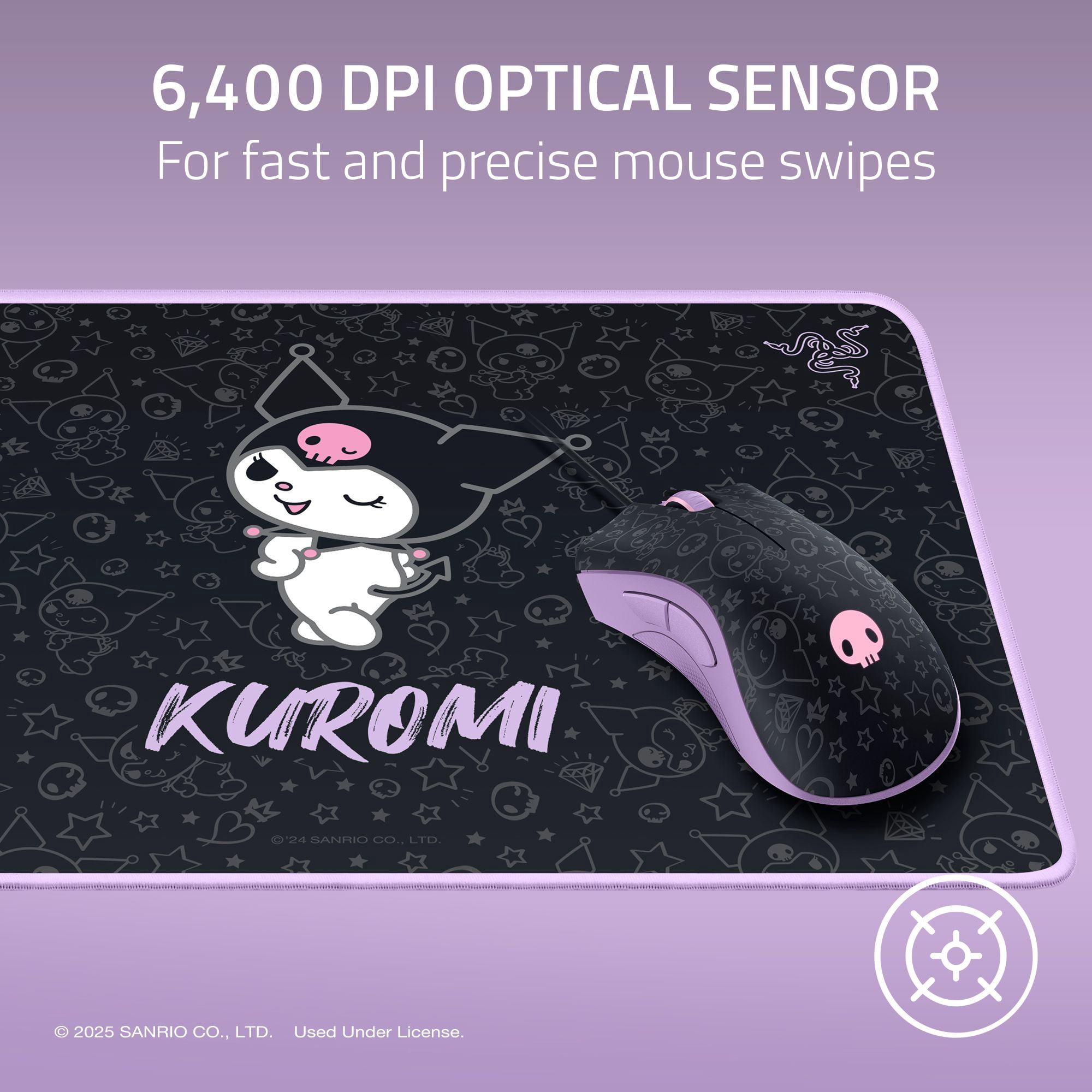 Razer DeathAdder Essential and Goliathus Mouse Mat Bundle - Kuromi Edition