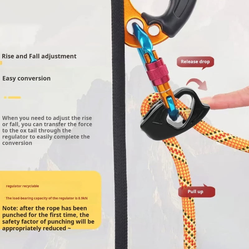 Compacts Climbing Rope Adjuster Aluminum Alloys Climbing Ascender Easy to Use