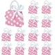 thumbnail image 1 of Kit de 16 cajas de regalo rosas para bodas (DIY), caja de papel kraft blanco con lunares de 19,5 x 13,5 x 5,8 cm con asa de perla, cintas, pegatinas y cajas de regalo., 1 of 9