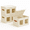 Beige-L(3-Pack), variant on Beige L(2-Pack) Large Collapsible Divided Fabric Clothes Storage Chest with Lids and Windows