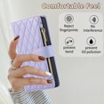 thumbnail image 4 of Allytechgroup Stylish iPhone 8 Plus/ 7 Plus Case Wallet with Card Slots and Zipper Pocket, Hand Wrist + Crossbody Strap RFID Blocking Girls Women Phone Case for Apple iPhone 8 Plus/ 7 Plus,Lightpurple, 4 of 9