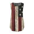 thumbnail image 4 of AnuirheiH American Flag Tank Tops for Women 4th of July Outfits Sleeveless Patriotic Shirts Women Printing O-Neck Button Sleeveless Vest Short Tank T-Shirt Blouse Tops, 4 of 4