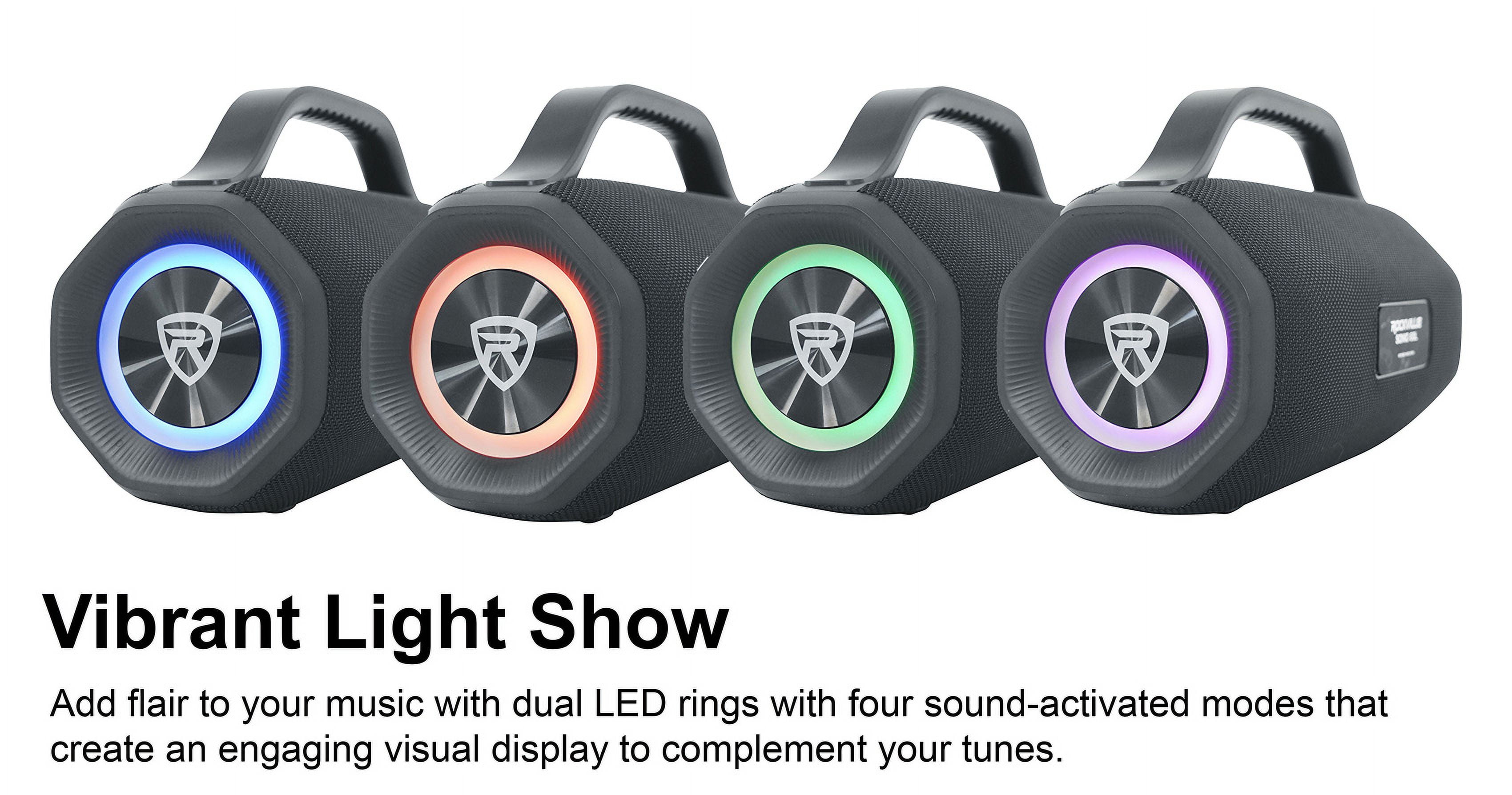 Rockville SONIC-50L Large Portable Bluetooth Party Speaker, Big Bass/LED/Mic In