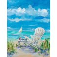 thumbnail image 3 of DeRice, Julie 12x14 Black Modern Framed Museum Art Print Titled - Beach Lounging, 3 of 5