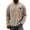 01#Khaki, variant on Men's Quarter Zip Long Sleeve Mock Neck Pullover Sweatshirt L