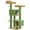 Green, variant on PEQULTI 52'' Flower Cat Tree for Indoor Cat Cute Cat Tower with Large Perch and Dual Condos Pink