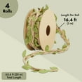 thumbnail image 3 of Burlap Leaf Ribbon - Jungle Party, Safari Party, Fairy Party, Enchanted Forest Decor, Vines for Crafts (4 Rolls, 65.6 Ft Total), 3 of 10