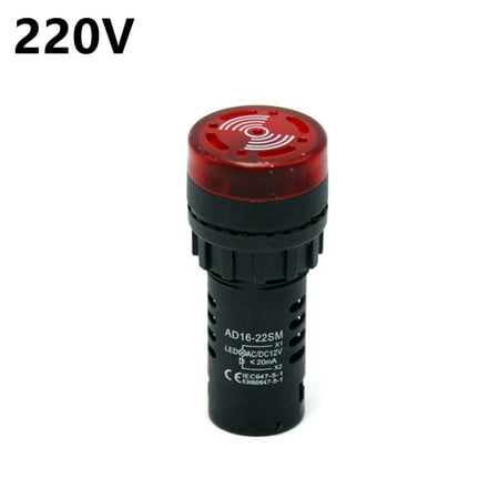 

Mosiee AD16-22SM sound light alarm tick sound AC/DC 220V flash buzzer red