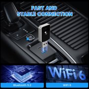 DIAMOOKY Mini Wireless CarPlay Adapter for iPhone & Android Auto, 2 in 1 Bluetooth Dongle Plug & Play with Fast Stable Connection, Converts Wired to Wireless Car Play Adapter