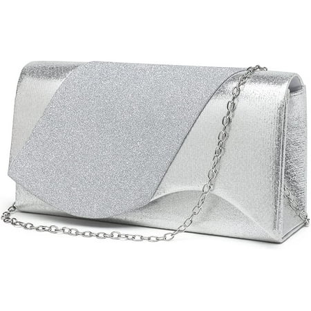 CoCopeanut Women s Glittering Envelope Purse Evening Shoulder Crossbody Wedding Bag