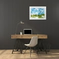 thumbnail image 3 of Young, Chamira 32x25 White Modern Wood Framed Museum Art Print Titled - Tree Top, 3 of 4