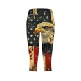 thumbnail image 4 of DDAPJ pyju 4th of July American Flag Leggings for Women Butt Lift Elastic Waist Yoga Pants Summer Casual Capri Pants Todays Sales Multicolor M, 4 of 5