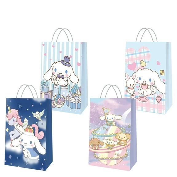 24 Pcs Cinnamoroll Cartoon Party Gift Bags, Birthday party bags, Cartoon candy bags, Party Supplies（8.26"×5.9"×3.15"）