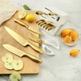 thumbnail image 2 of McCook Golden Knife Set With Block, TEA21 14pcs Knife Set With Block Golden Kitchen Knife Block Set Stainless Steel, 2 of 10