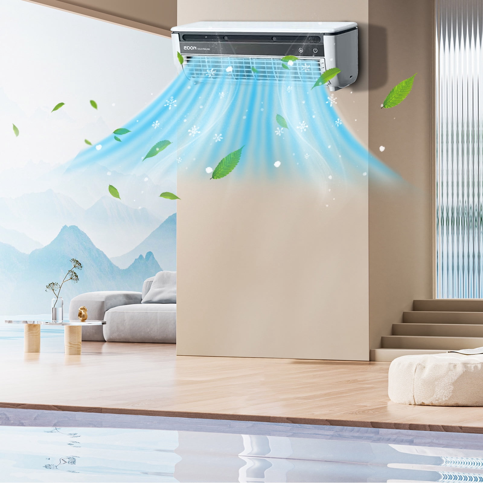 FYHALE 5000 BTU Small Window Air Conditioner, Up to 150 Sqf, Window AC Units with Cool and Fan Functions, Ductless AC Unit, White