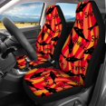 thumbnail image 3 of Uourmeti Fire Shark Print Car Seat Covers 3 PCS Car Seat Covers Full Set Breathable Non Slip Suitable for Truck Sedans, 3 of 10