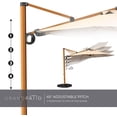 thumbnail image 4 of Grand Patio 10 ft Offset Patio Umbrella, Cantilever Umbrella with Crank & Dual Tilt, Faux Wood Grain Aluminum Large Umbrella, Champagne, 4 of 11